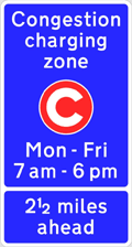 London Congestion Charge - Time, Sign